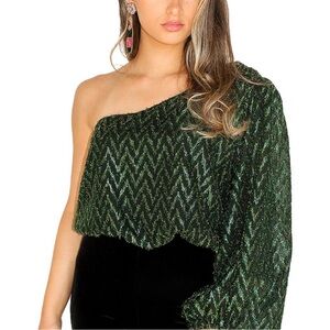 ASTR The Label Serenade One Shoulder Blouse xs